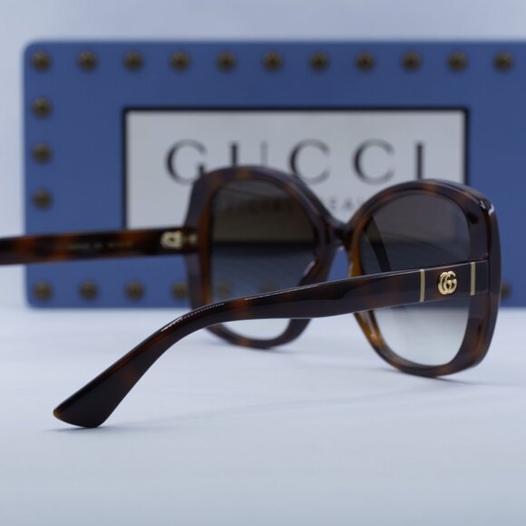 Gucci GG0762S 002 Square Sunglasses - Havana / Brown Gradient main image 10